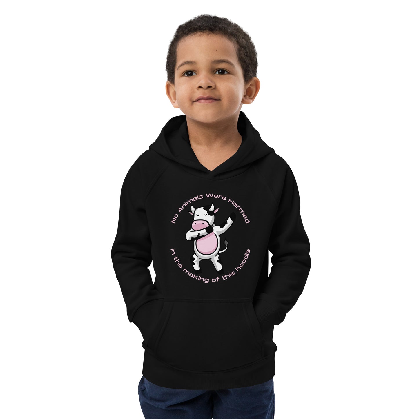 No Animals Were Harmed kids hoodie (Cow)