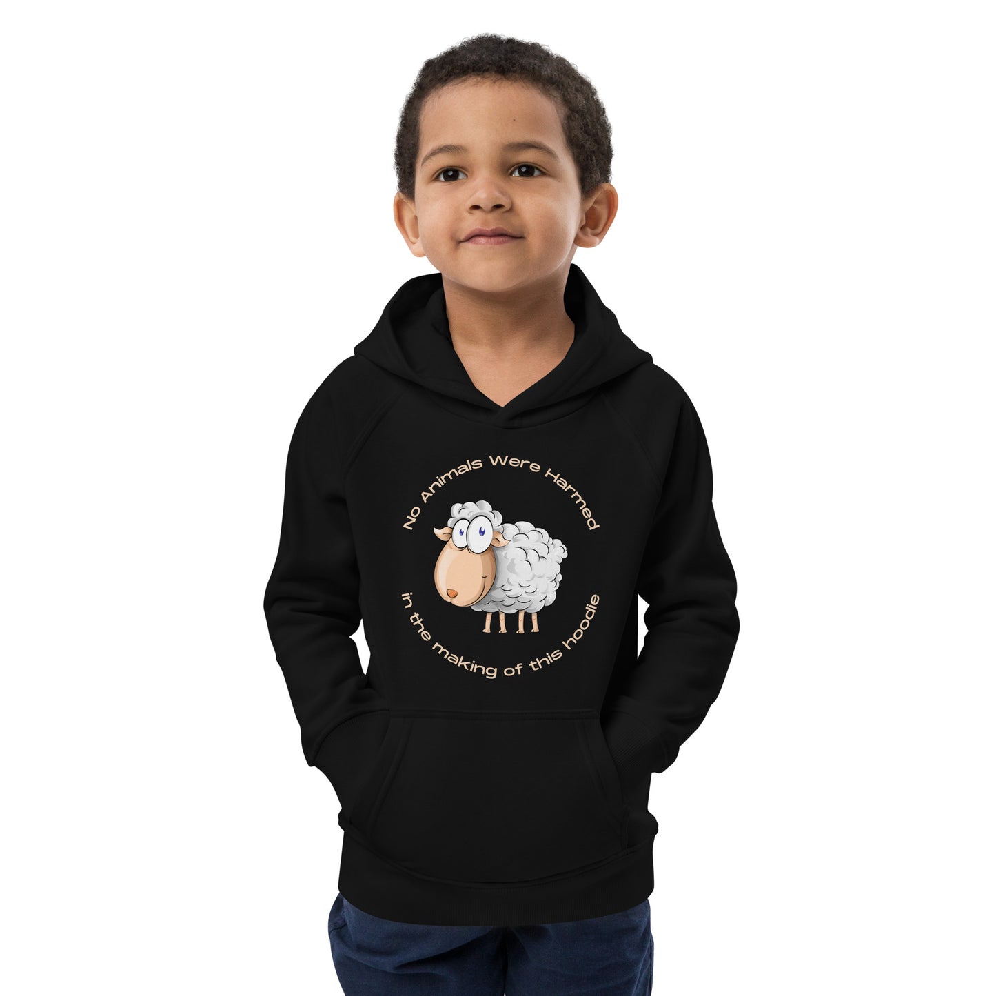 No Animals Were Harmed kids hoodie (Sheep)