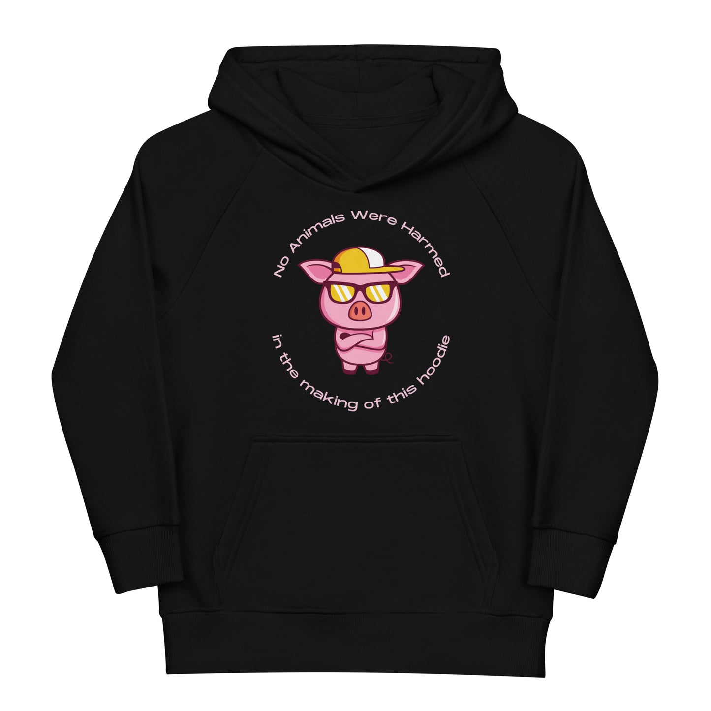 No Animals Were Harmed kids hoodie (Pig)