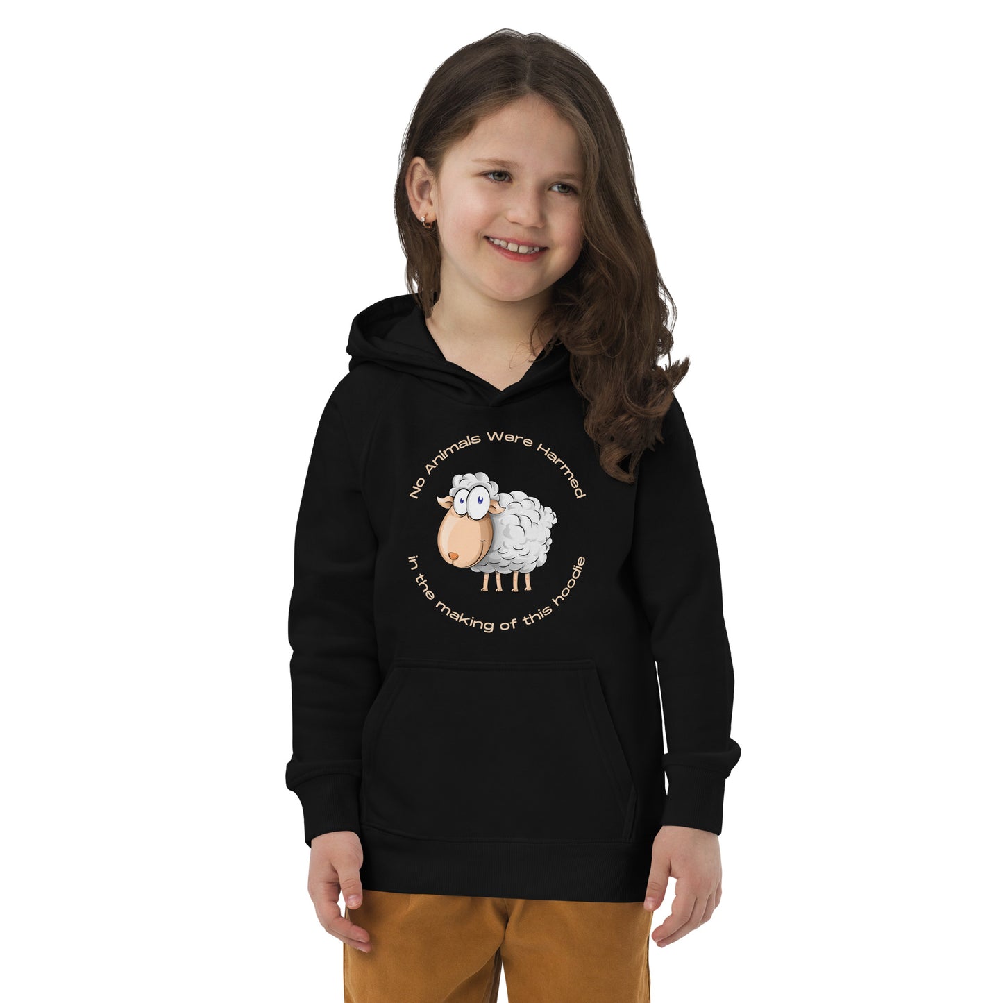 No Animals Were Harmed kids hoodie (Sheep)