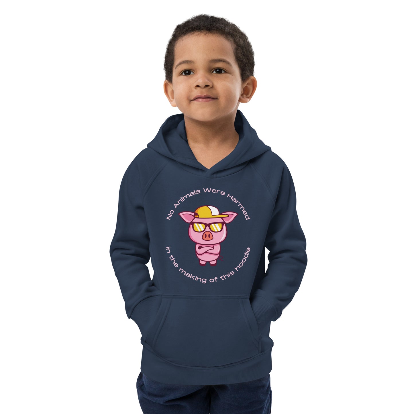 No Animals Were Harmed kids hoodie (Pig)