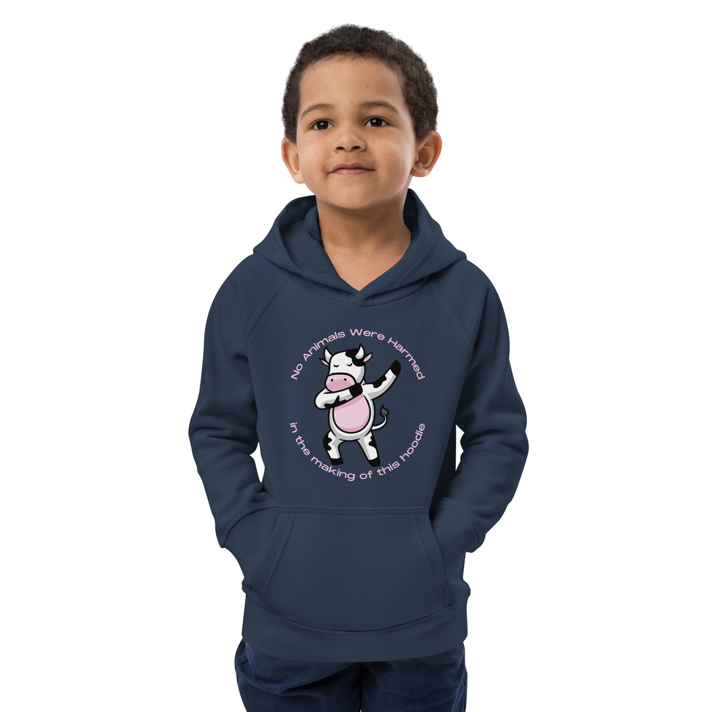 No Animals Were Harmed kids hoodie (Cow)