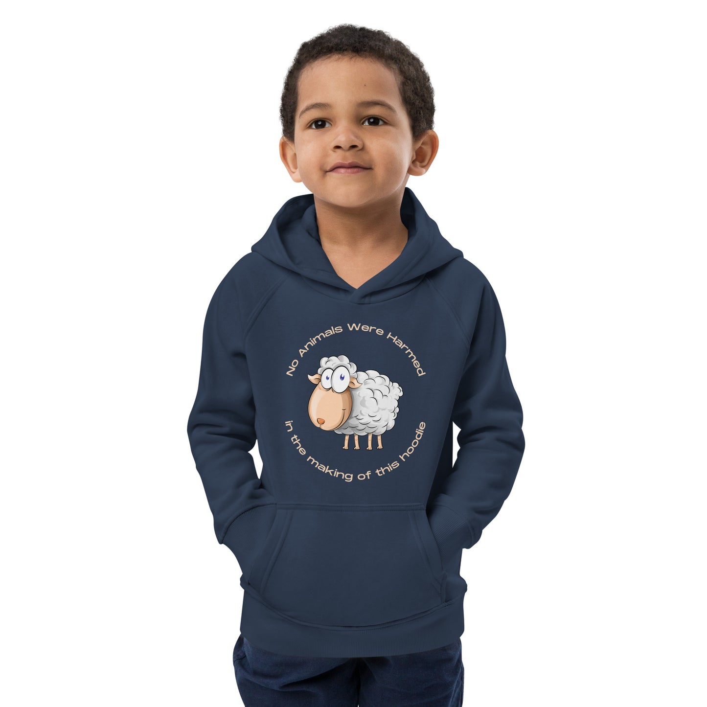 No Animals Were Harmed kids hoodie (Sheep)