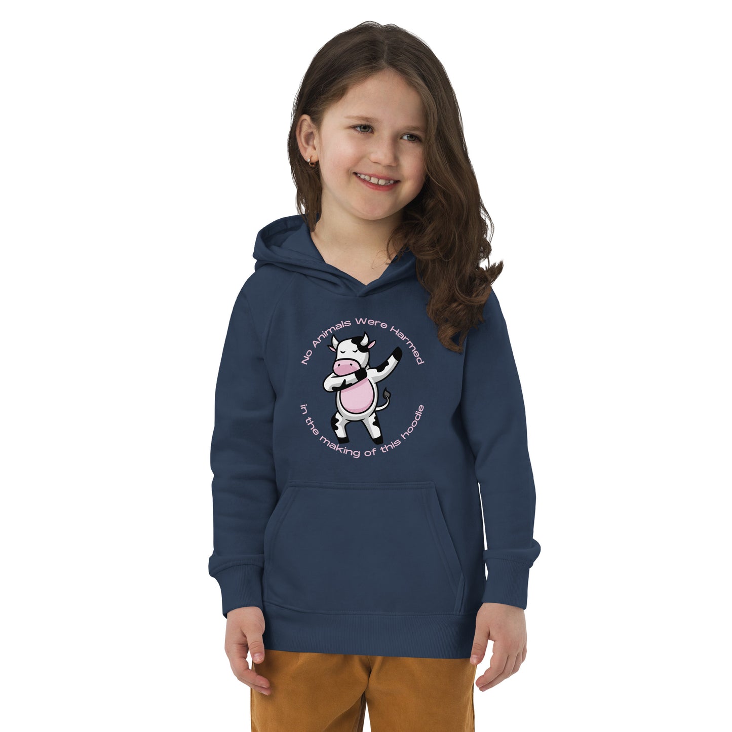 No Animals Were Harmed kids hoodie (Cow)